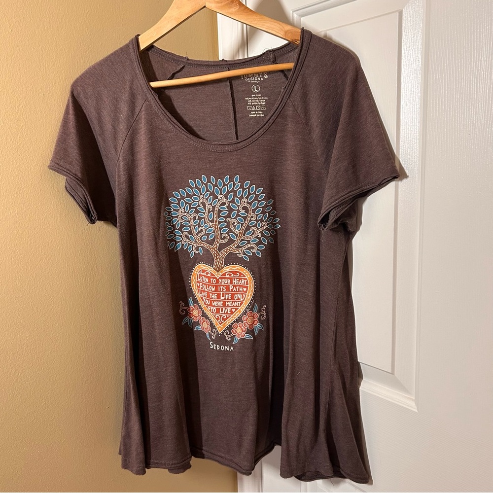 Brown Graphic Short Sleeve Women's Tee